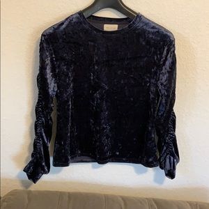Blue velvet long sleeve